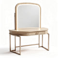 Wooden vanity table with mirror and lighted frame 100 x 45 x 75cm