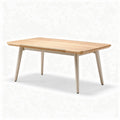Wooden dining table with natural finish and modern legs 120 x 80 x 75cm